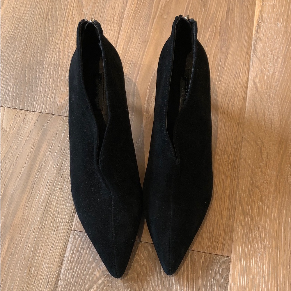 Elegant Black Suede Top Shop Women's Ankle Boots